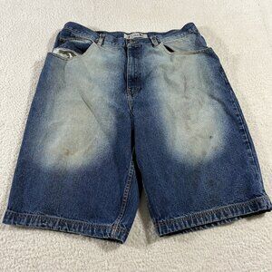 God Body Jean Shorts Men's Size 38 Faded Light Wash Denim Cotton Distressed